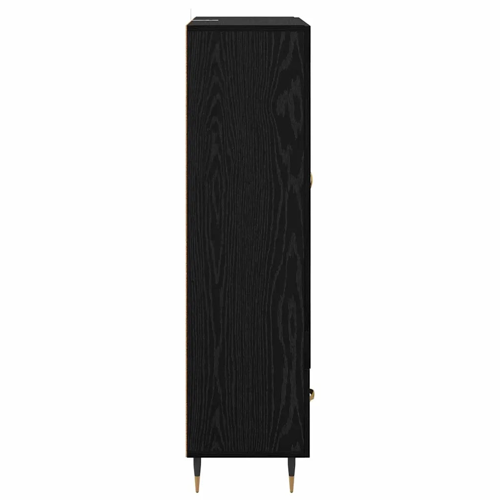 Credenza-Buffet-Armadio da cucina Rovere Nero 69,5 x 31 x 115 cm Legno multistrato 801913