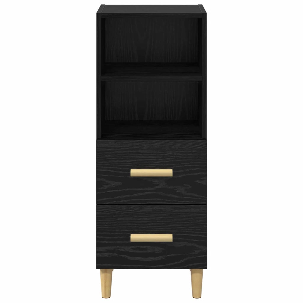 Credenza Rovere nero 34 x 34,5 x 90 cm Legno multistrato 880945