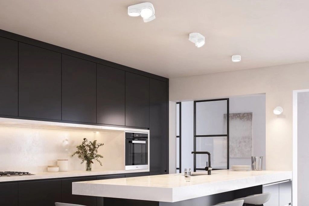 Faretto soffitto rotondo bianco orientabile LED 6,8W Lutec