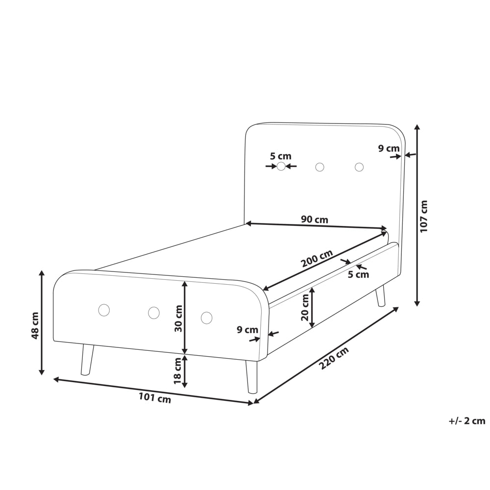Letto con rete rivestito in velluto rosa pastello gambe in legno, 90 x 200 cm design moderno