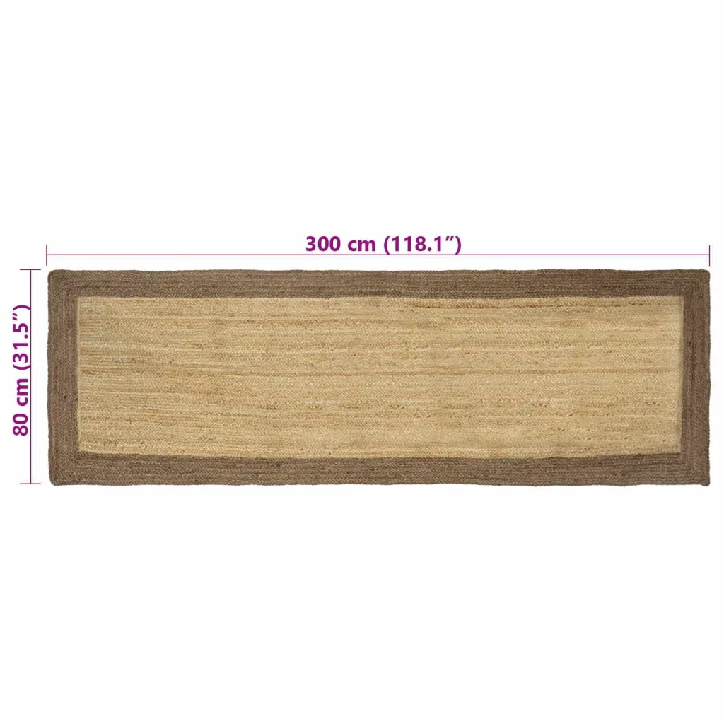 Tappeti per area Rettangolare Naturale e Grigio 80 x 300 cm 42010666