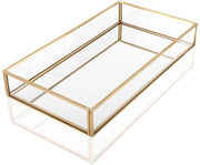 Organizzatore di gioielli decorativo con luce - Scatola di conservazione metallica e vetrata - Dimensioni 20x14x3,5 cm - Sostenibile - Design scandinavo - Grande capacità