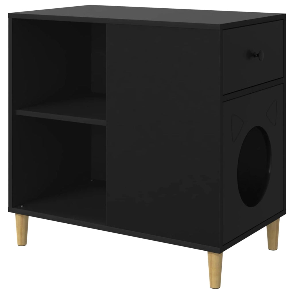 Casa per Gatti Nero 72 x 42.5 x 70 cm Legno multistrato CFW9258583