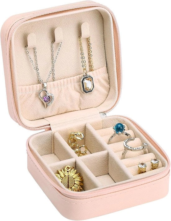 Organizzatore portatile - 1 pezzo - Rosa - Pelle PU