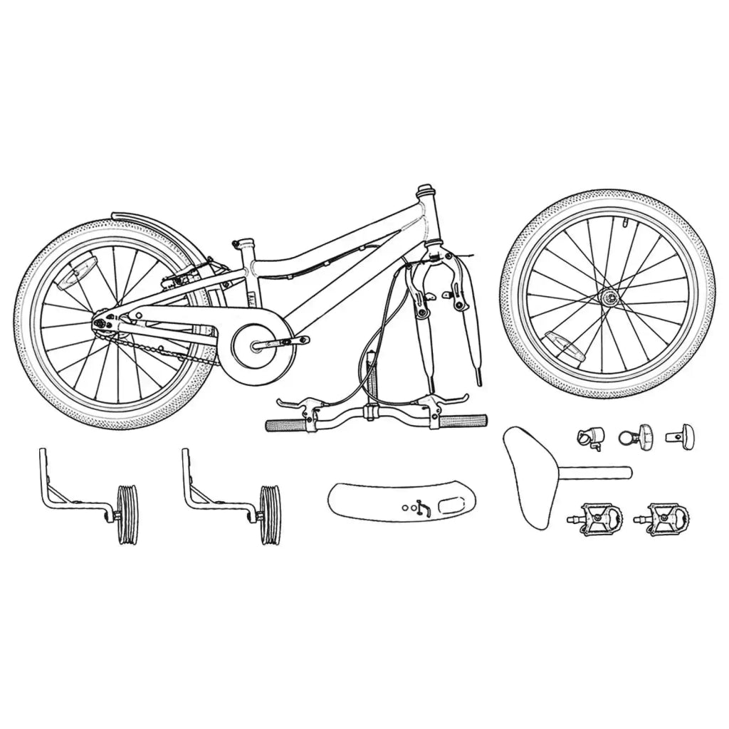 Bicicletta per Bambini 14 Pollici per bambini da 3 a 5 anni 42009528