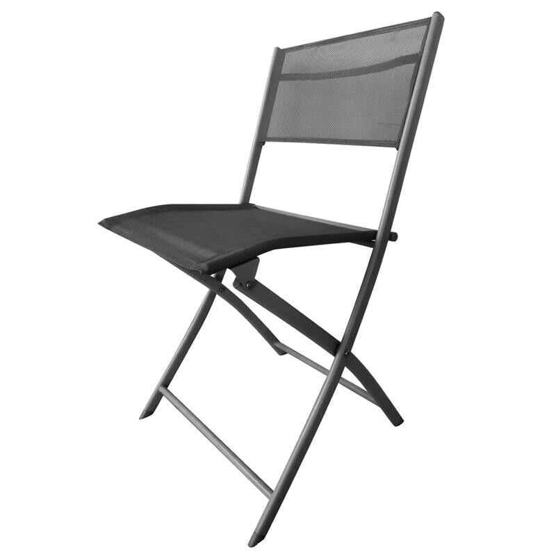 SEDIA PIEGHEVOLE DESIGN CON STRUTTURA IN ACCIAIO IN COLORAZIONE GRIGIA 50X46X80 CM