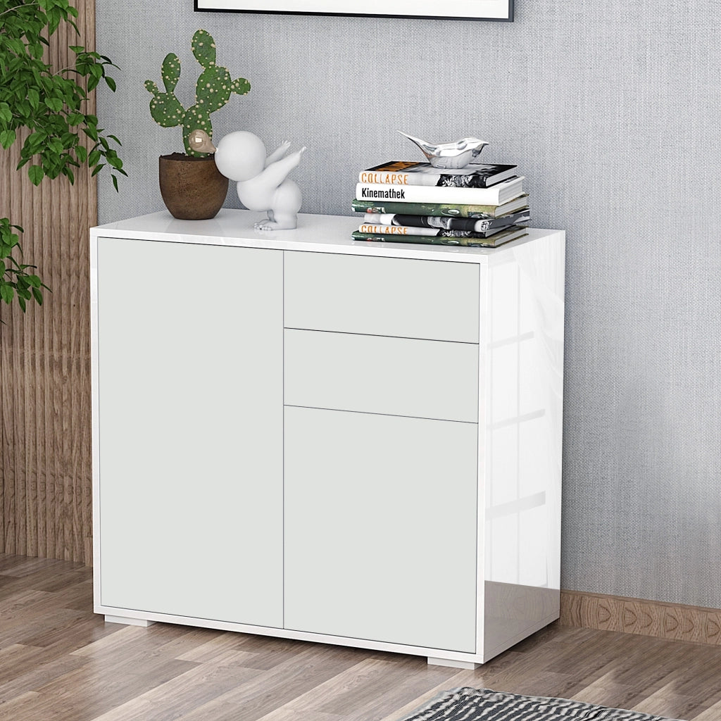 Armadio con ante e cassetti ¨C zephmum ¨C bianco 79x36x74