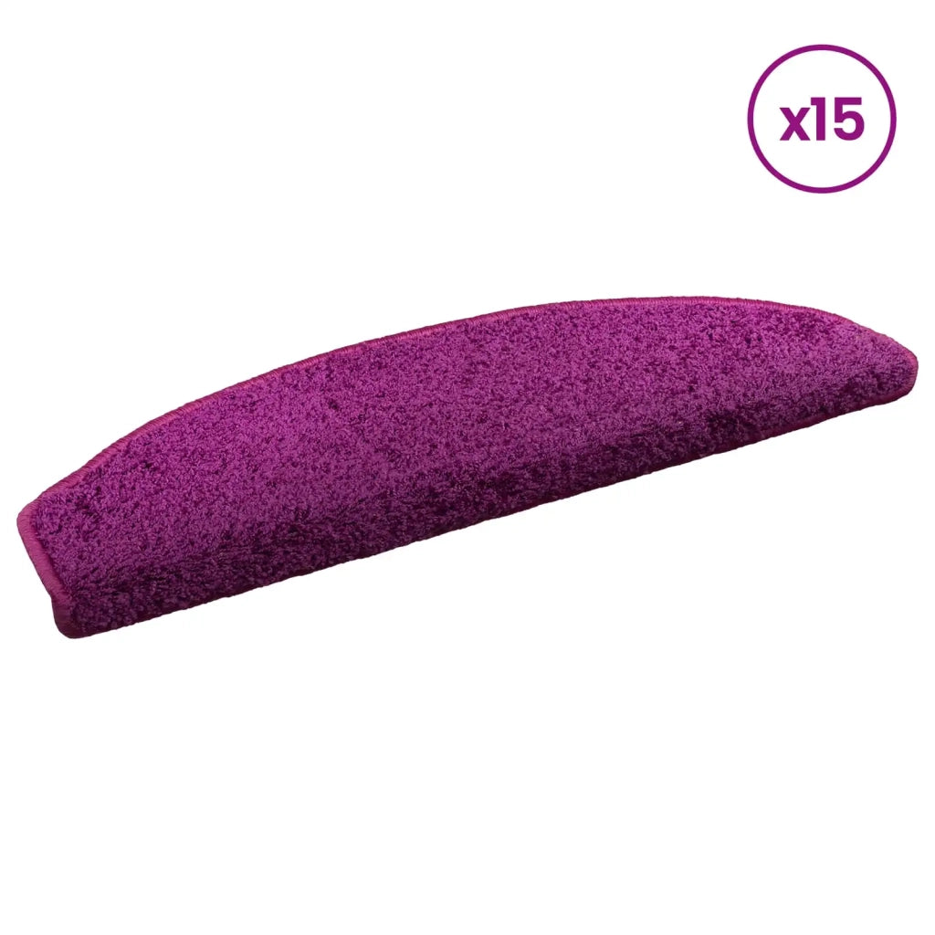 Tappetini per scale autoadesivi 15 pz | Gradini per Scale Viola 80 x 24,5 x 3,5 cm