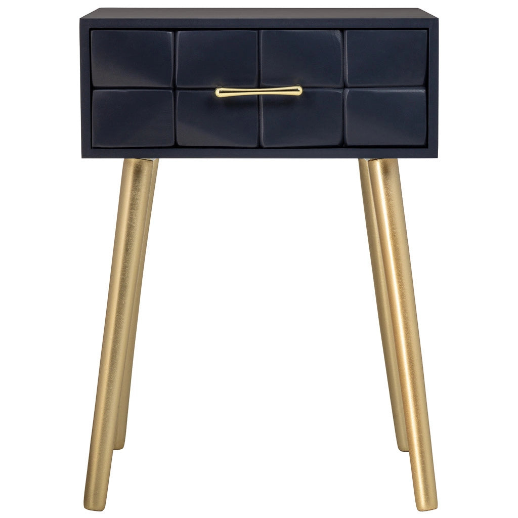 Comodino in legno nero 44x38x63h cm
