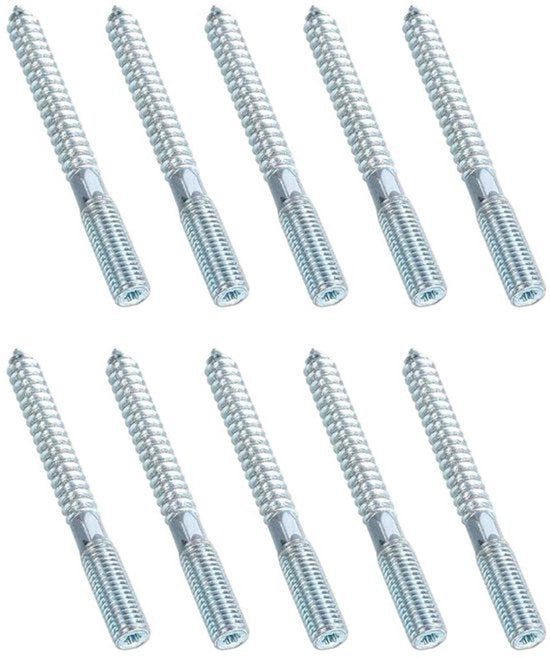 Bottone di espansione - Doppia vite - Torx TX25 - Acciaio zincato - M8 - M8 x 60 mm - Adatto per macchine - Finestra argentata - 10 pezzi