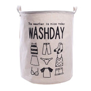 Trade Shop - Cesto Porta Biancheria Pieghevole In Stoffa Bicolor Con Manici 41 X 23 X 56 Cm -