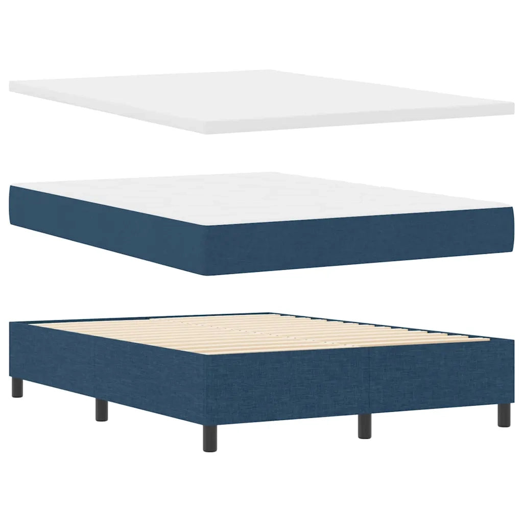 Letto a molle con materasso Blu 140 x 200 cm Tessuto 3340570