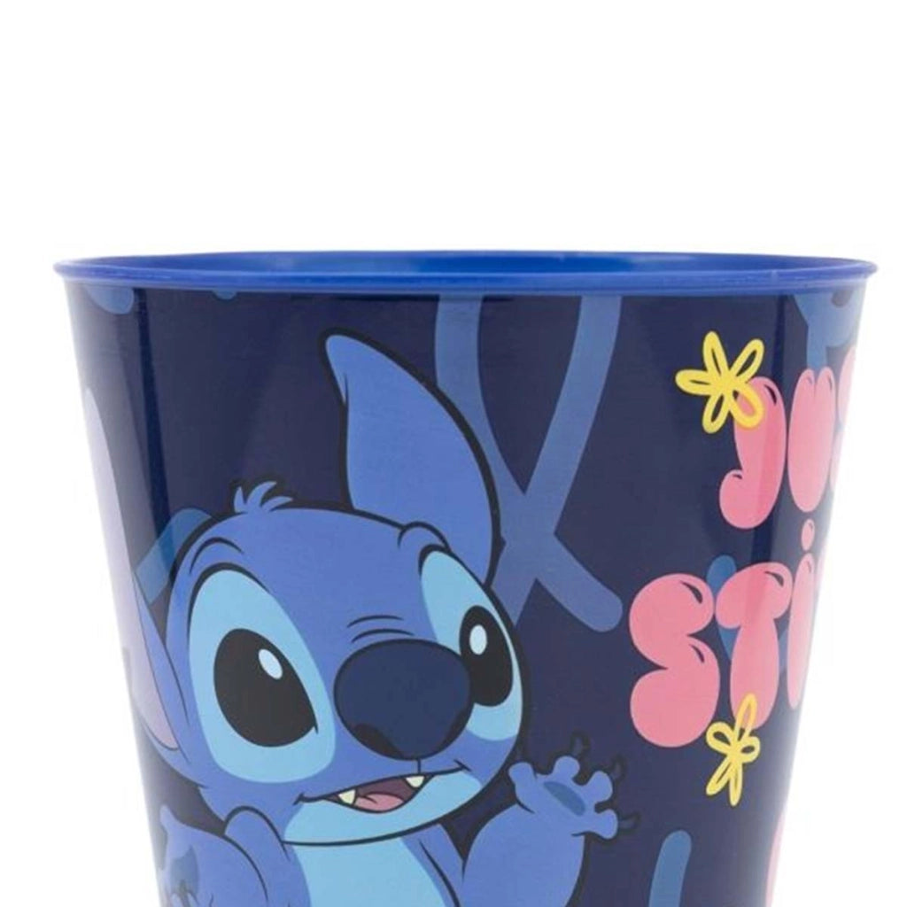 Bicchiere 430 ml per Bambini Stitch Collezione Palms Blu Disney
