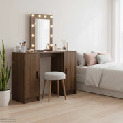 Tavolo da Trucco Marrone 102 x 33 x 135 cm Legno multistrato 865187