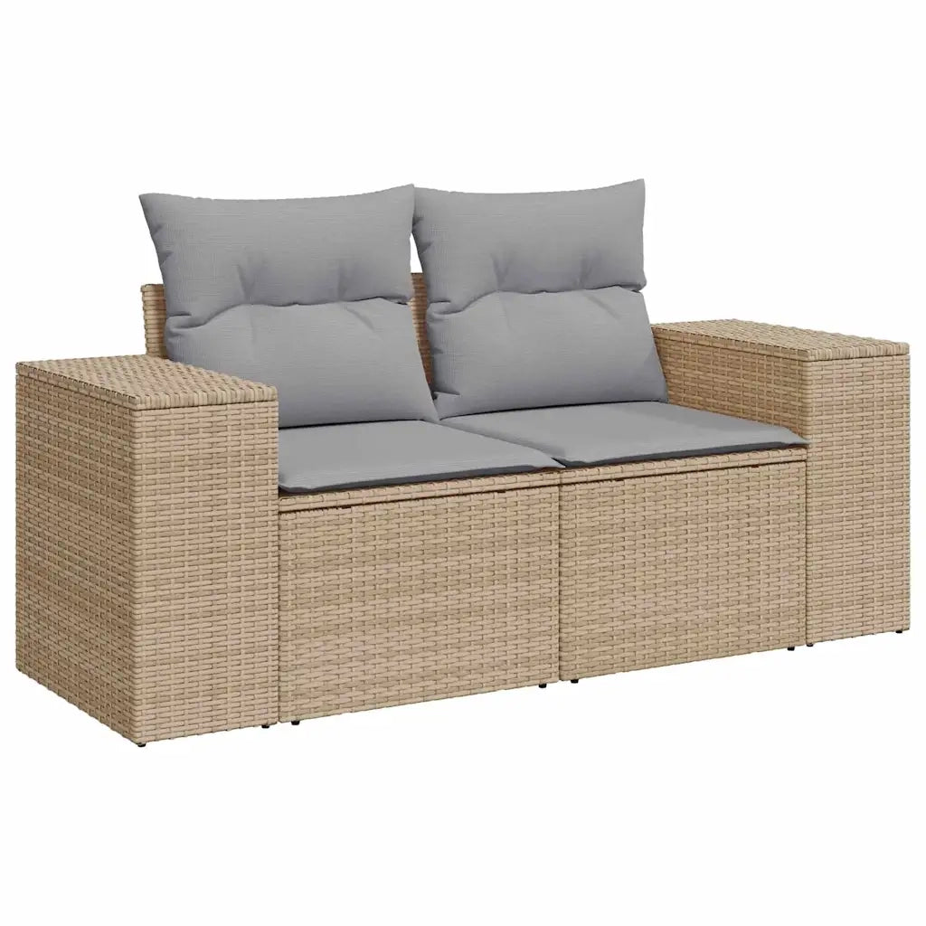 Set Divano da Giardino con cuscino 11 pcs Beige polyrattan 3361987