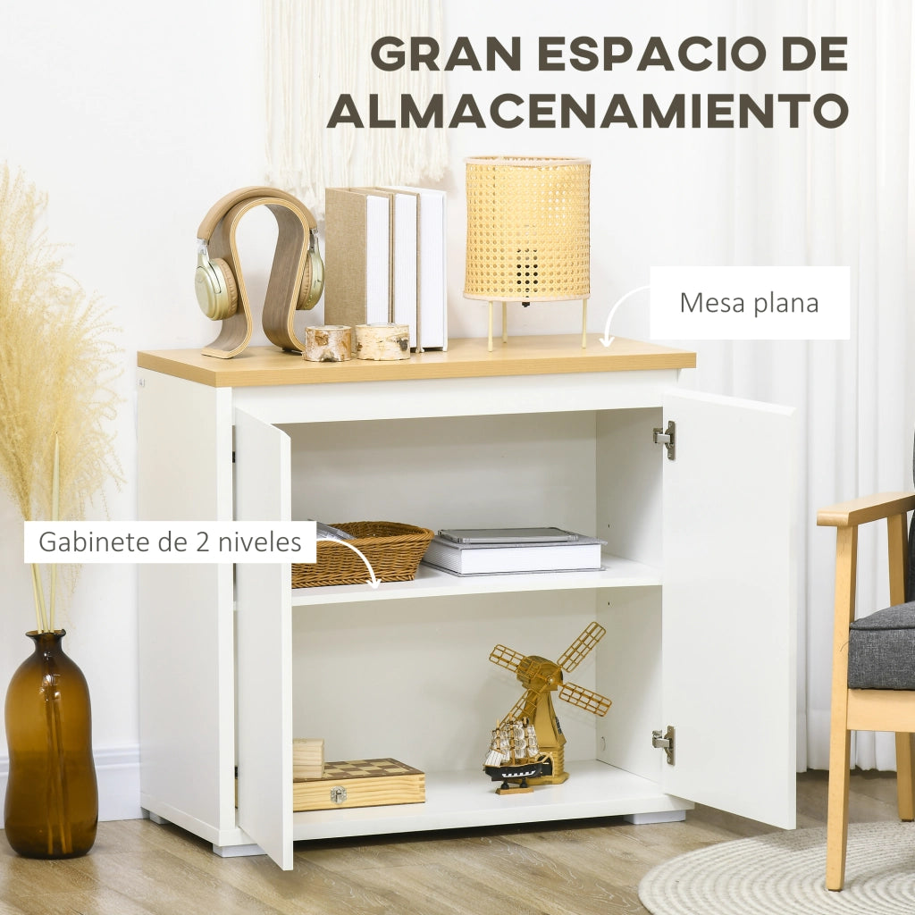 Mobile per Ingresso con Ante e Ripiano ¨C Minimal ¨C 80x37x75 Bianco