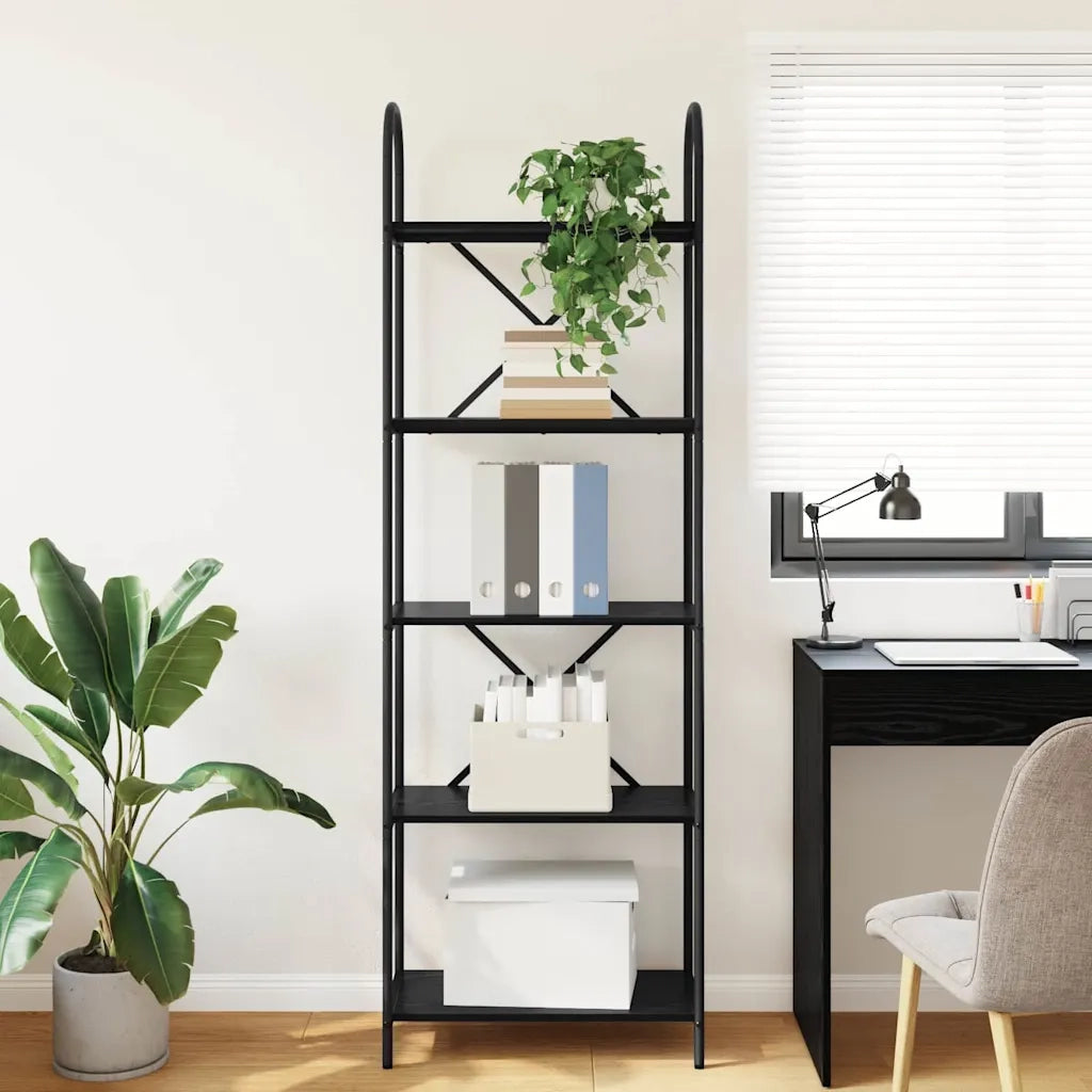 Libreria Rovere Nero 60 x 30 x 183 cm Legno multistrato 879905