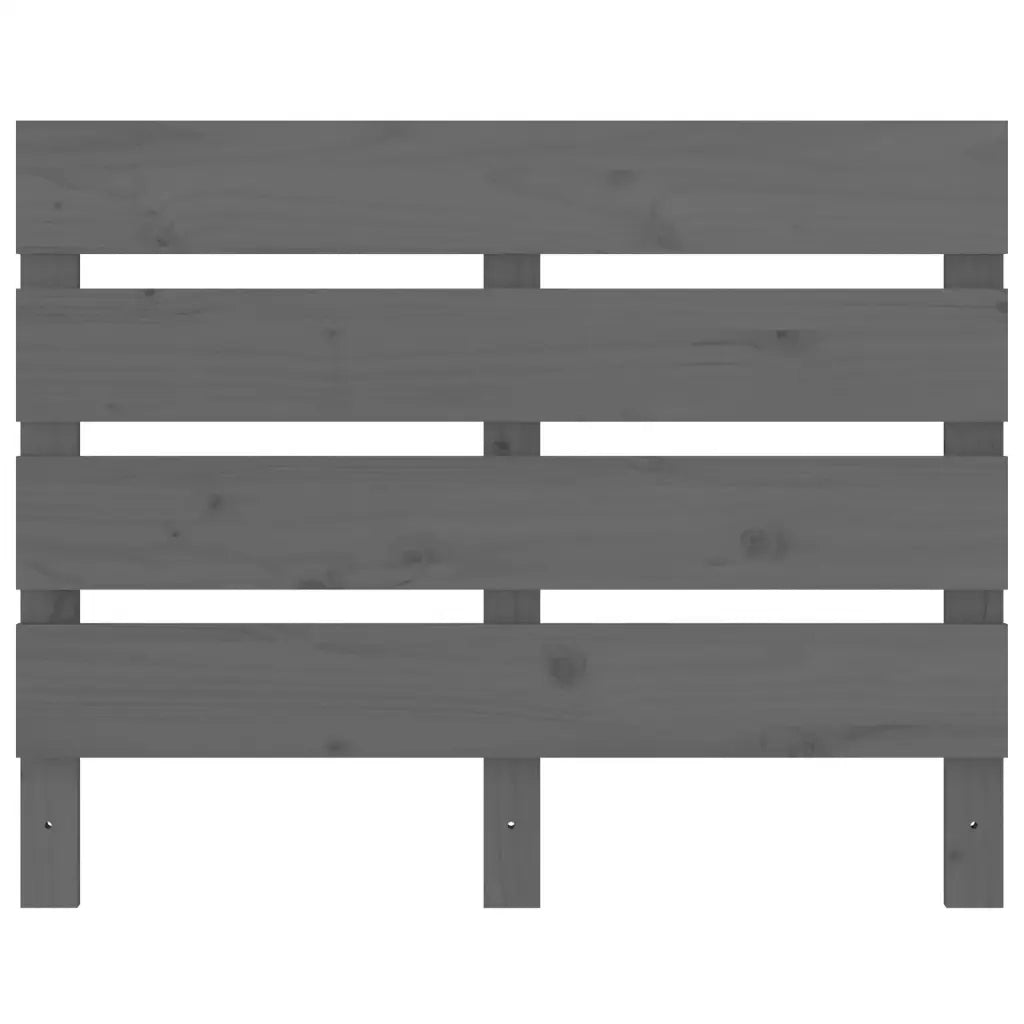 Testiera | Testata per Letto Grigia 100x3x80 cm in Legno Massello di Pino