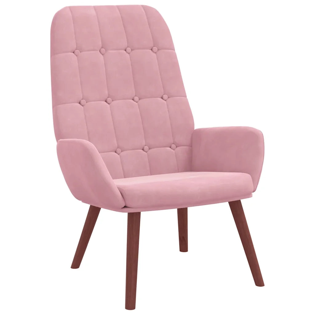 Sedia Relax Rosa in Velluto 4102636