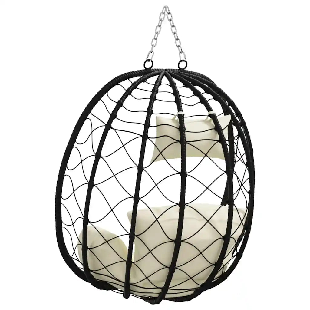 Sedia uovo sospesa Bianco crema 91,5 x 54,5 x 107 cm polyrattan 42003845