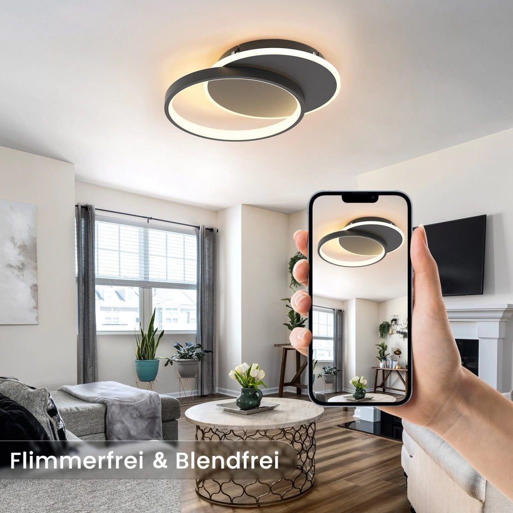 ZMH Lampada da soffitto a LED dimmerabile con telecomando per corridoio