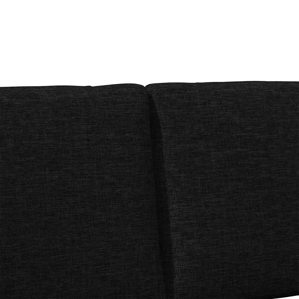 Testiera imbottita-Testiera con Cuscini-Testata Nero 200 cm Pino massello 664328