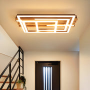 ZMH Plafoniera LED rettangolare moderna nera 41W con funzione memoria e telecomando incluso adatta per cucina soggiorno
