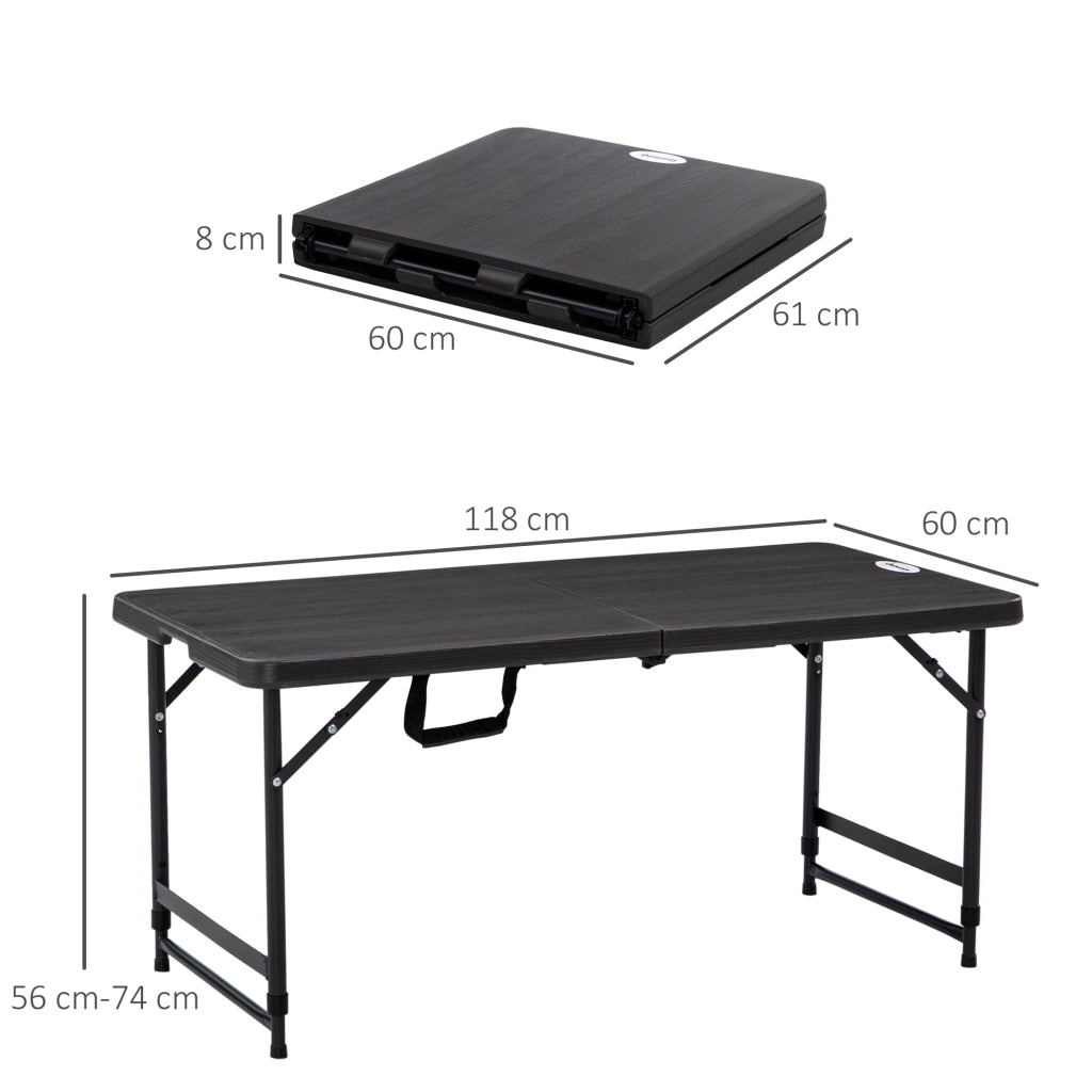 Tavolo da giardino pieghevole rettangolare ¨C Xylo ¨C regolabile 4 persone 118x60x74 cm