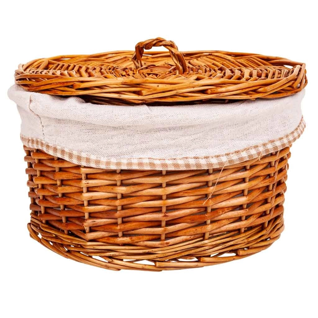 Set di 2 scatole in vimini marrone