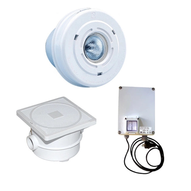 Componenti Del Kit 2 Mini proiettori led Bianco - Per Illuminazione Piscina in Cemento E Liner Numero pezzi: 4