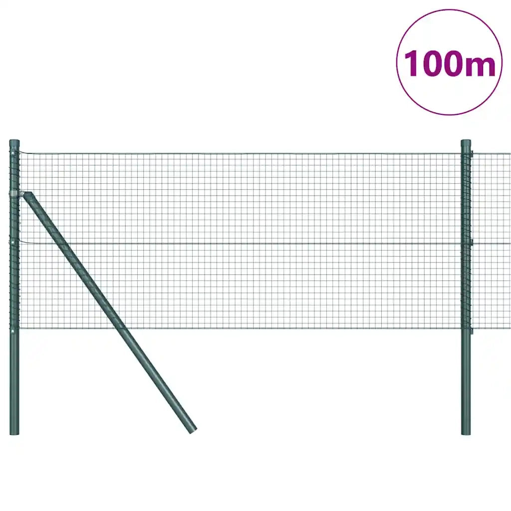 Palo della recinzione Verde 100 x 0,8 m (maglia 19 x 19 mm)