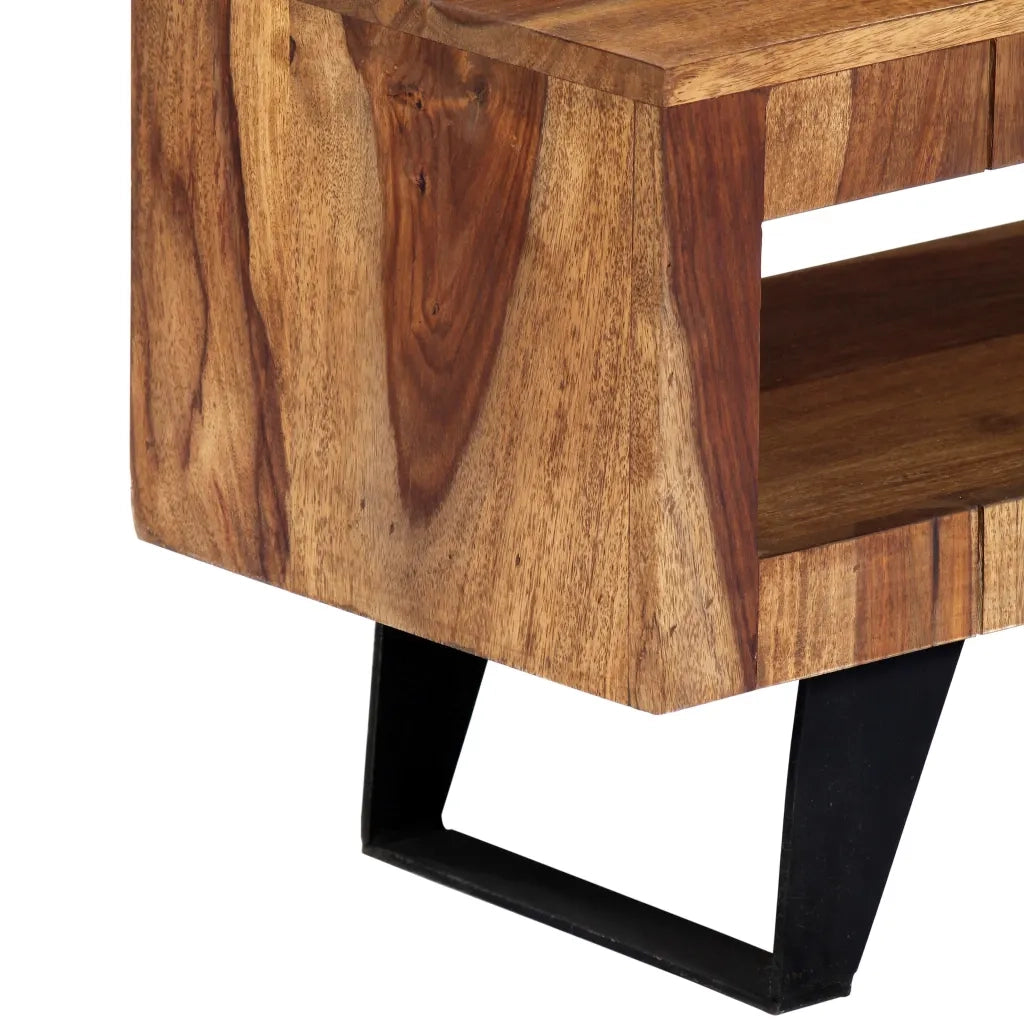 Mobile Porta TV-Credenza TV 140x30x40cm in Legno Massello di Acacia