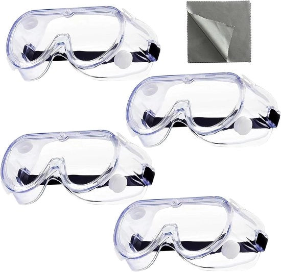 Brille sicura stoffa impermeabile condensazione libera per portatori di occhiali - 4 pezzi con microfascia per occhiali