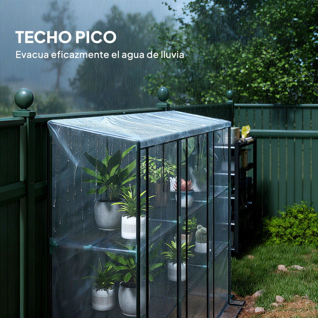 Serra da Giardino con Ripiani 3 Livelli ¨C zephmum ¨C 215x46x151 cm Trasparente