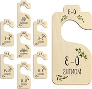Divisori di armadio per neonati - Neonati - 24 mesi - In legno - Sicuri - Adatti per abbigliamento da neonato - Bianchi - 8 pezzi.