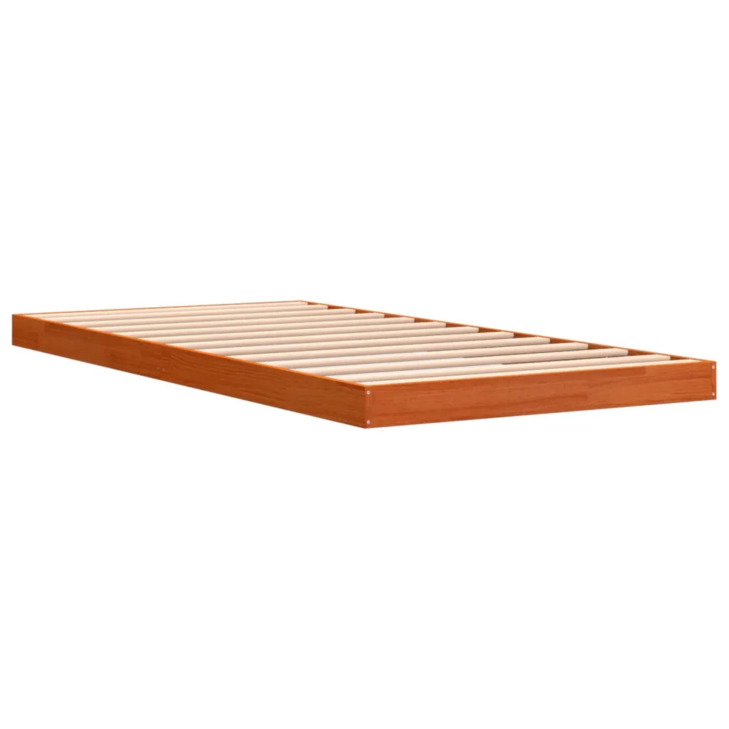 Giroletto Marrone Cera 90x200 cm in Legno Massello di Pino 847153