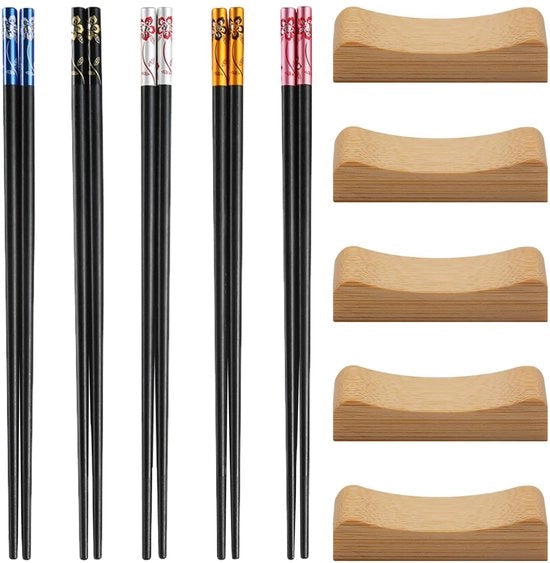 Set di Spiedini da Cibo 5 Pezzi - Supporti per Spiedini in Legno - Spiedini da Cibo Antiscivolo - Materiale Vezzolico Duraturo - Lunghezza Totale 24 cm - Adatto per Uso Familiare - Spiedini per Pasta
