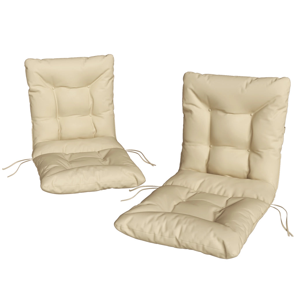 Set 2 Cuscini Sedie Giardino Esterno ¨C Xylo ¨C Beige 120x50x8 cm