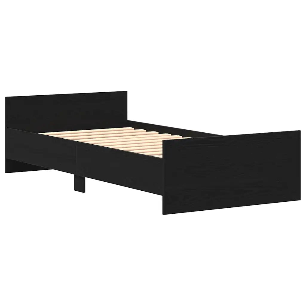 Giroletto senza Materasso Rovere Nero 75x190 cm in Truciolato 862312