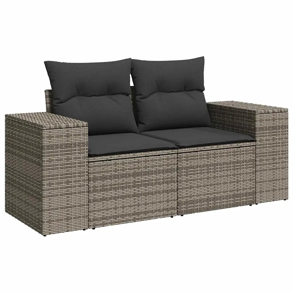 Set Divano da Giardino 8 pcs Grigio polyrattan 3361948