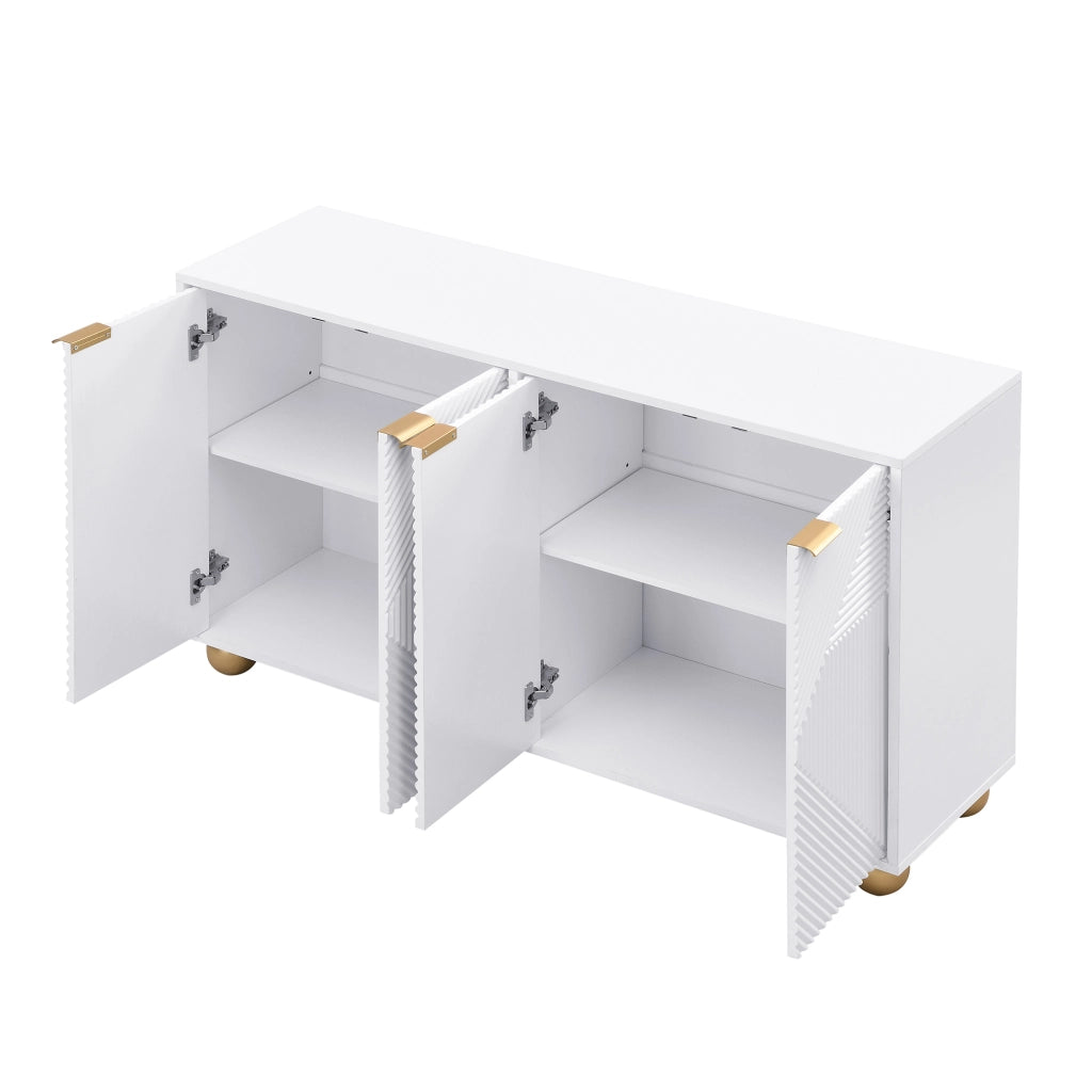 Credenza con Ante e Ripiani ¨C MINIMAL ¨C Legno, Metallo