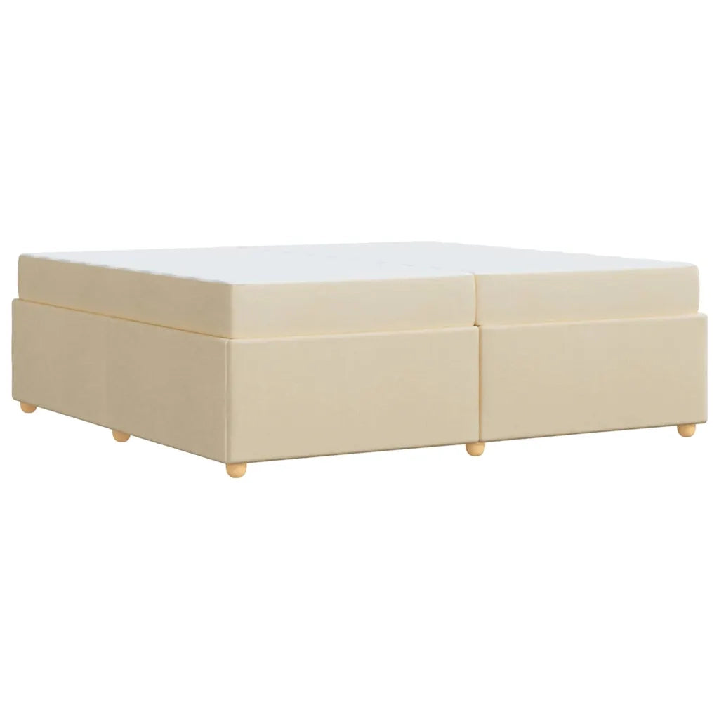 Struttura del letto con materasso Crema 200 x 200 cm Tessuto 3399382