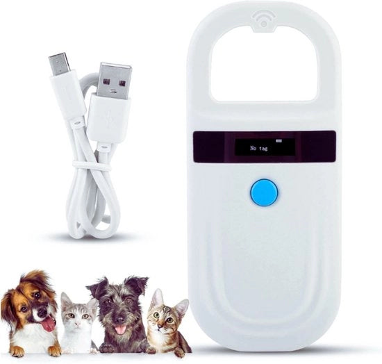 Scanner Microchip Rilevatore per Animali da Compagnia - Lettore ID e Temperatura per Cani e Gatti