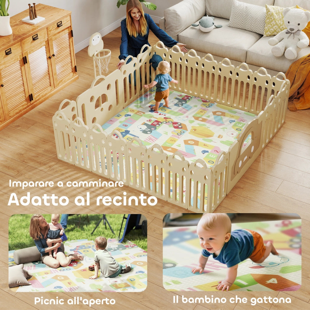 Tappeto Gioco Bambini Alfabeto ¨C Xylo ¨C XPE Impermeabile Multicolore 200x180x1.5cm