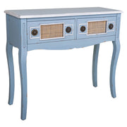Mobile da ingresso in legno blu 90x33x77h