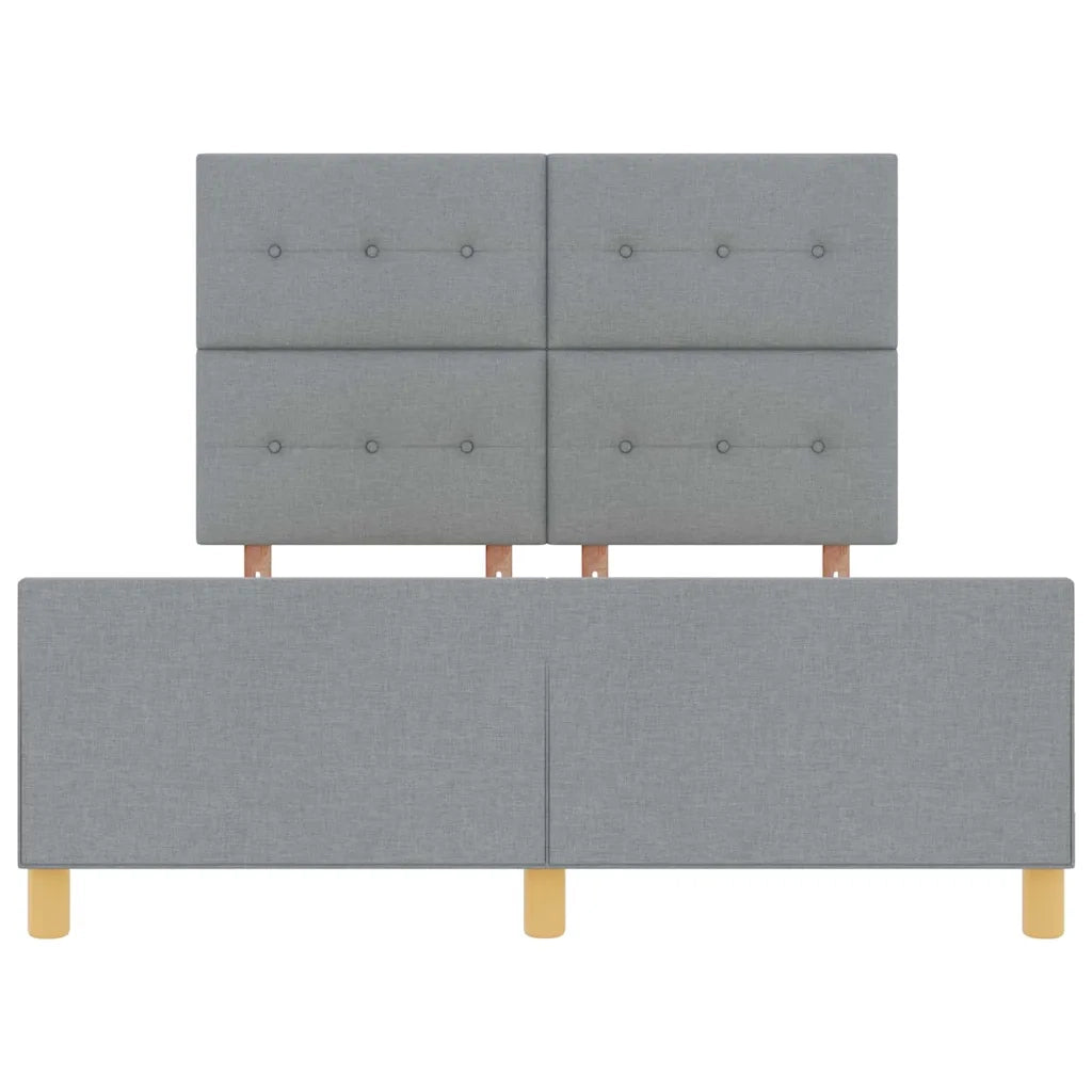 Letto matrimoniale | Letto per adulti | Struttura del letto Grigio chiaro 140 x 200 cm Tessuto