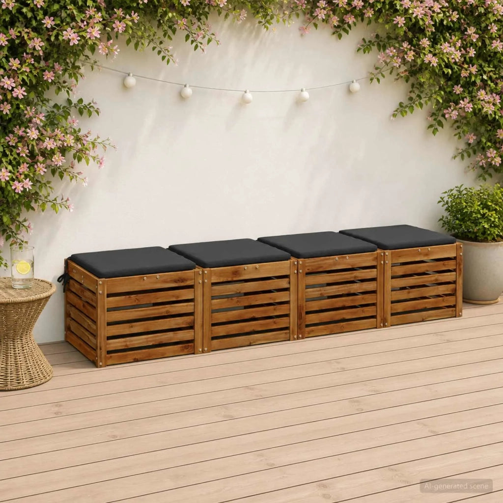 Cuscini per Sedia in 4 Pezzi SOEST 4 pz 100% Poliestere 944423