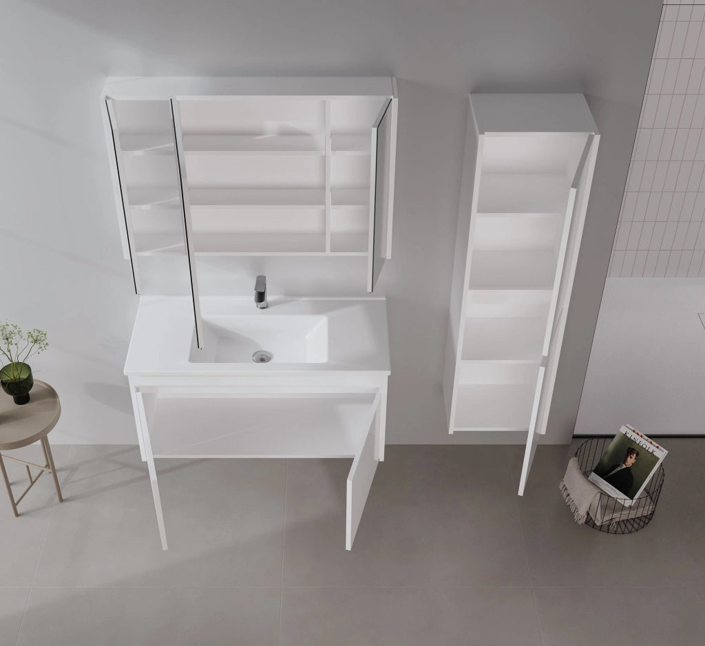 Mobile lavabo "Arno 100" - 100 x 45 x 52 cm - Bianco