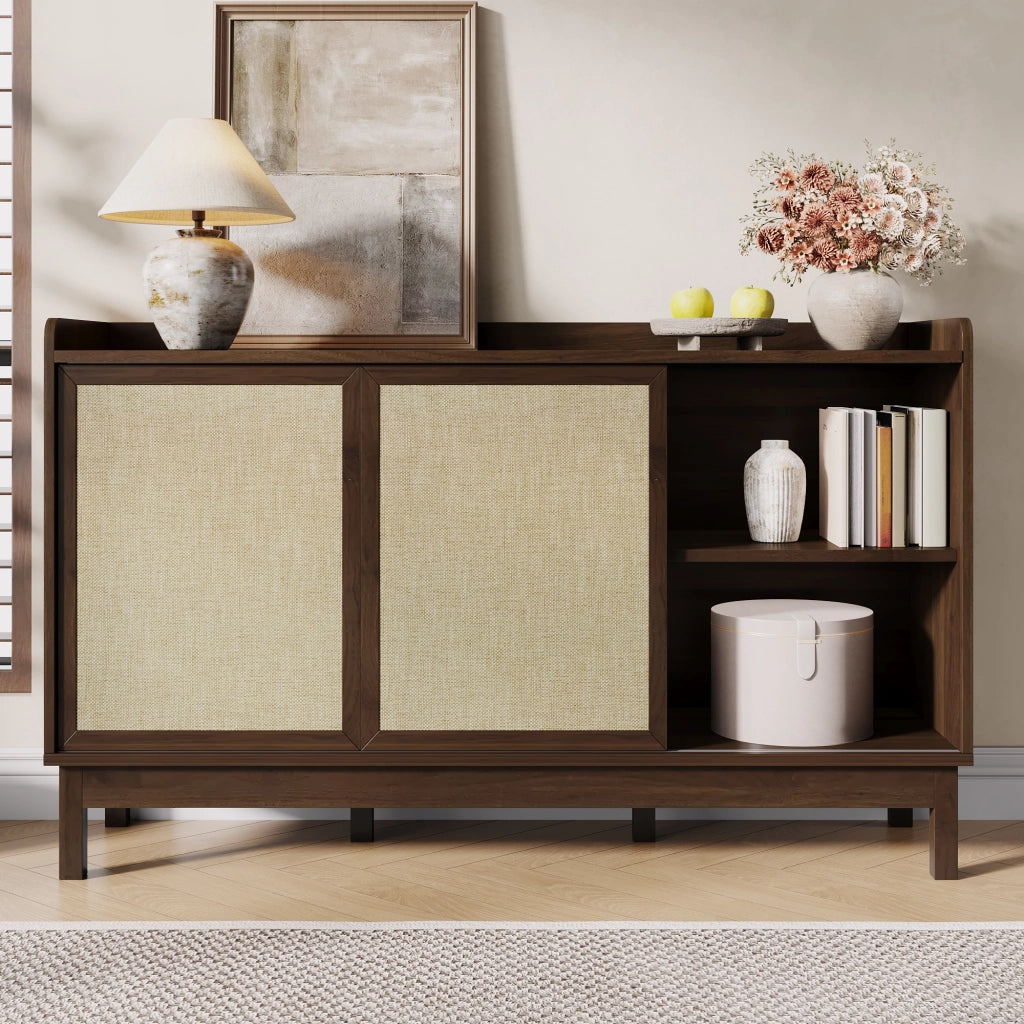 Credenza con Ante Scorrevoli e Cassetti ¨C Xylo ¨C Legno, Multiuso, Soggiorno