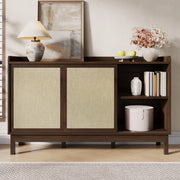 Credenza con Ante Scorrevoli e Cassetti ¨C Xylo ¨C Legno, Multiuso, Soggiorno